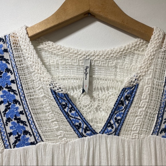 Pepe Jeans bohemian crochet summer dress - US S - Picture 5 of 5